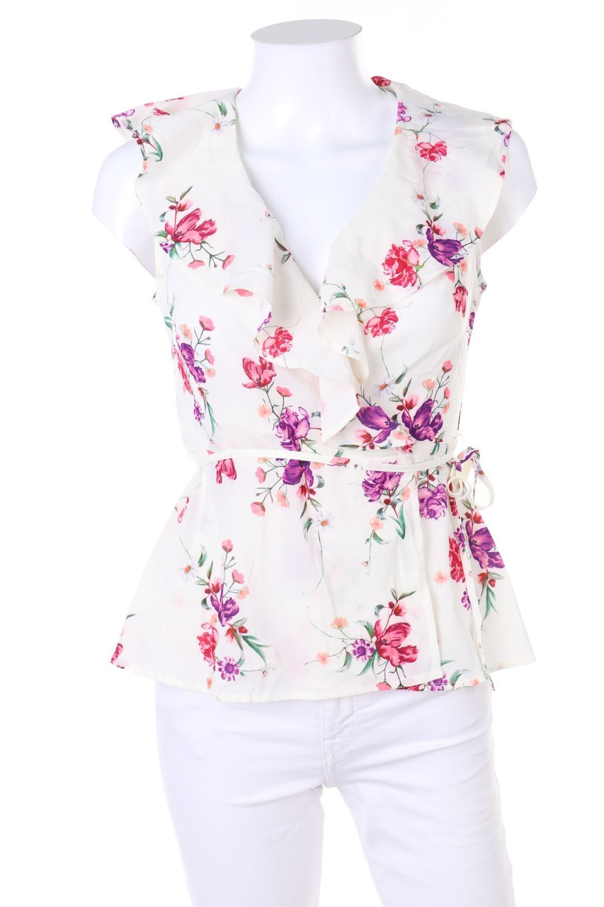 FASHION UNION - Wickel-Bluse mit Volants - D 36