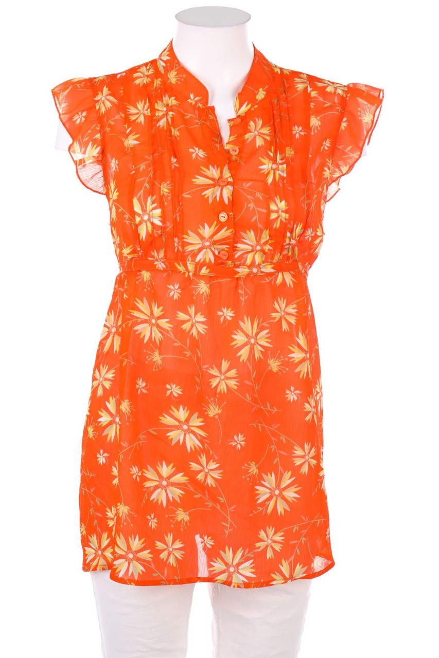 TIMING - Blouse Top with Pin-tucks to tie - L