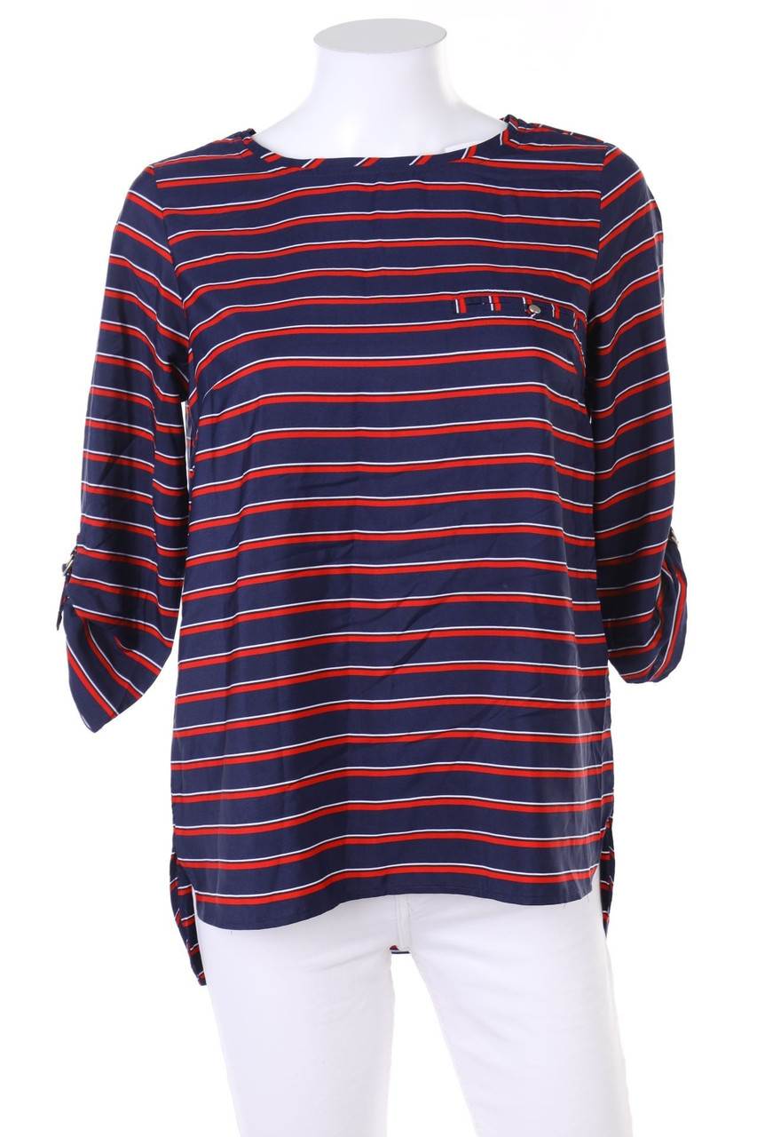 AMISU - Stripe Blouse, Roll-up - XS