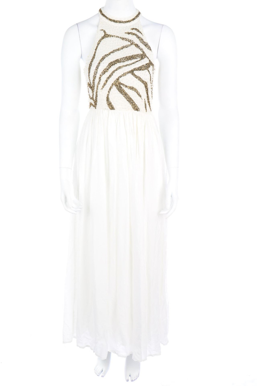 UTERQÜE - Evening Gown with Pearls - XS