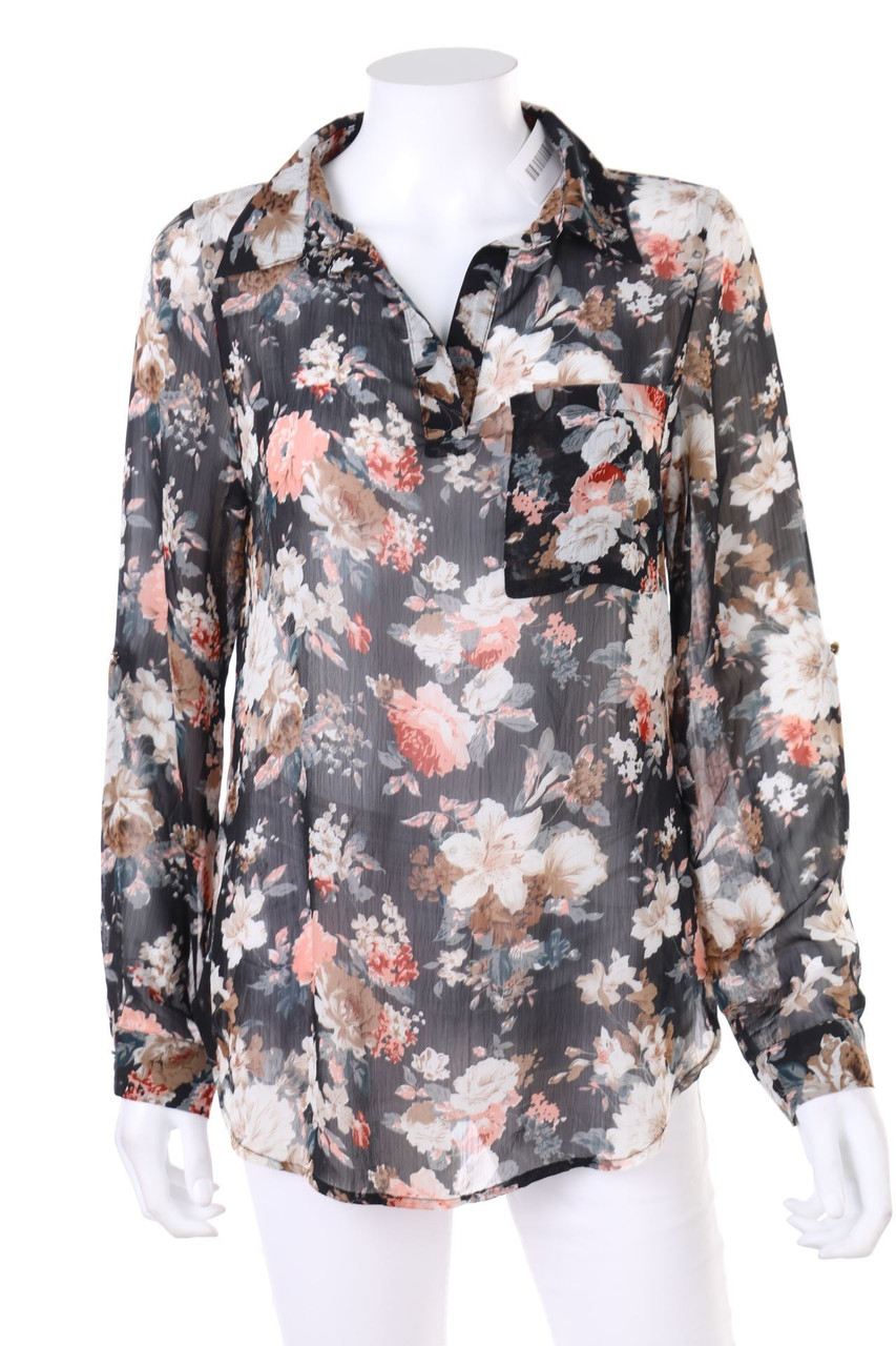 Chicorée - Blouse with Roll-up Sleeves - M