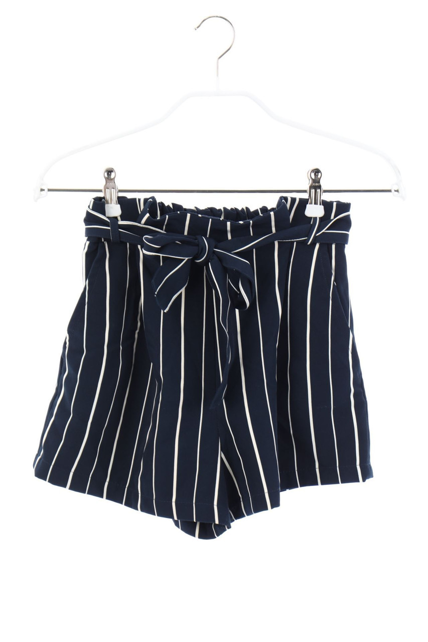PULL&BEAR - Paperbag Hotpants with Stripes - S