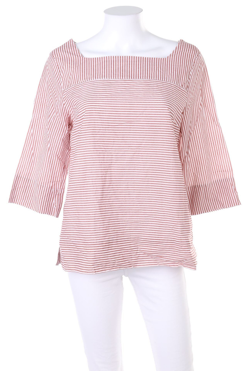 Enna - Stripe Blouse with 3/4 Sleeve, Cotton - D 38