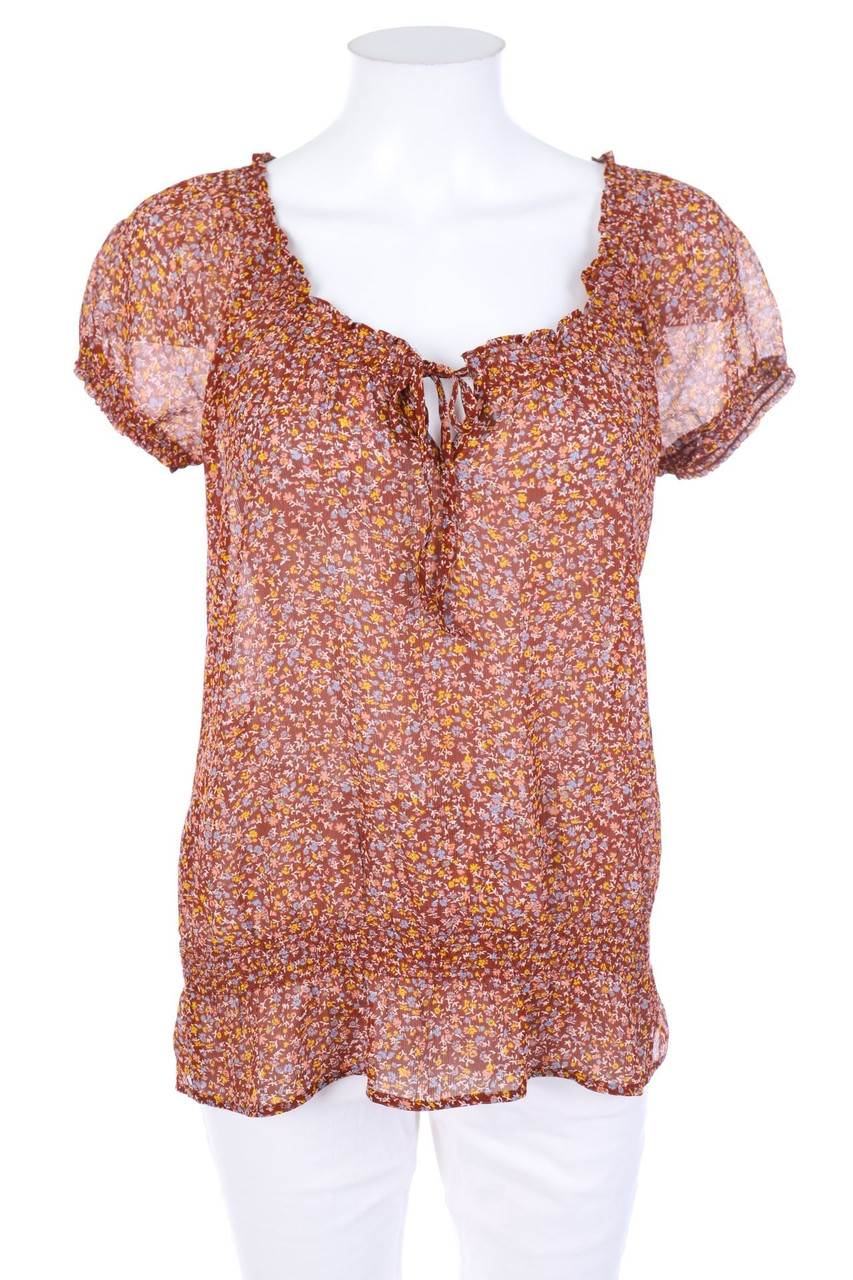 No Label - Shortsleeve Blouse with floral print - M