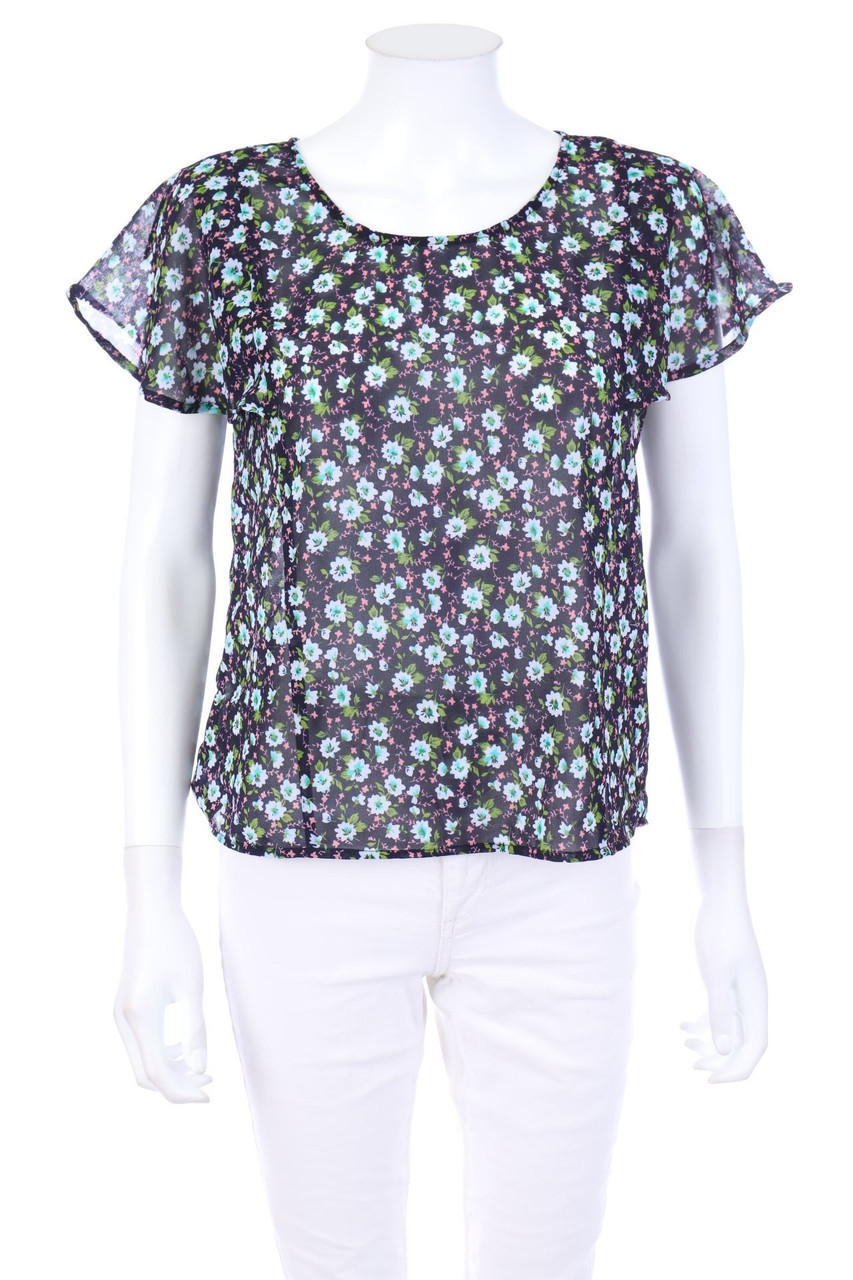NO NAME - Shortsleeve Blouse with floral print - S