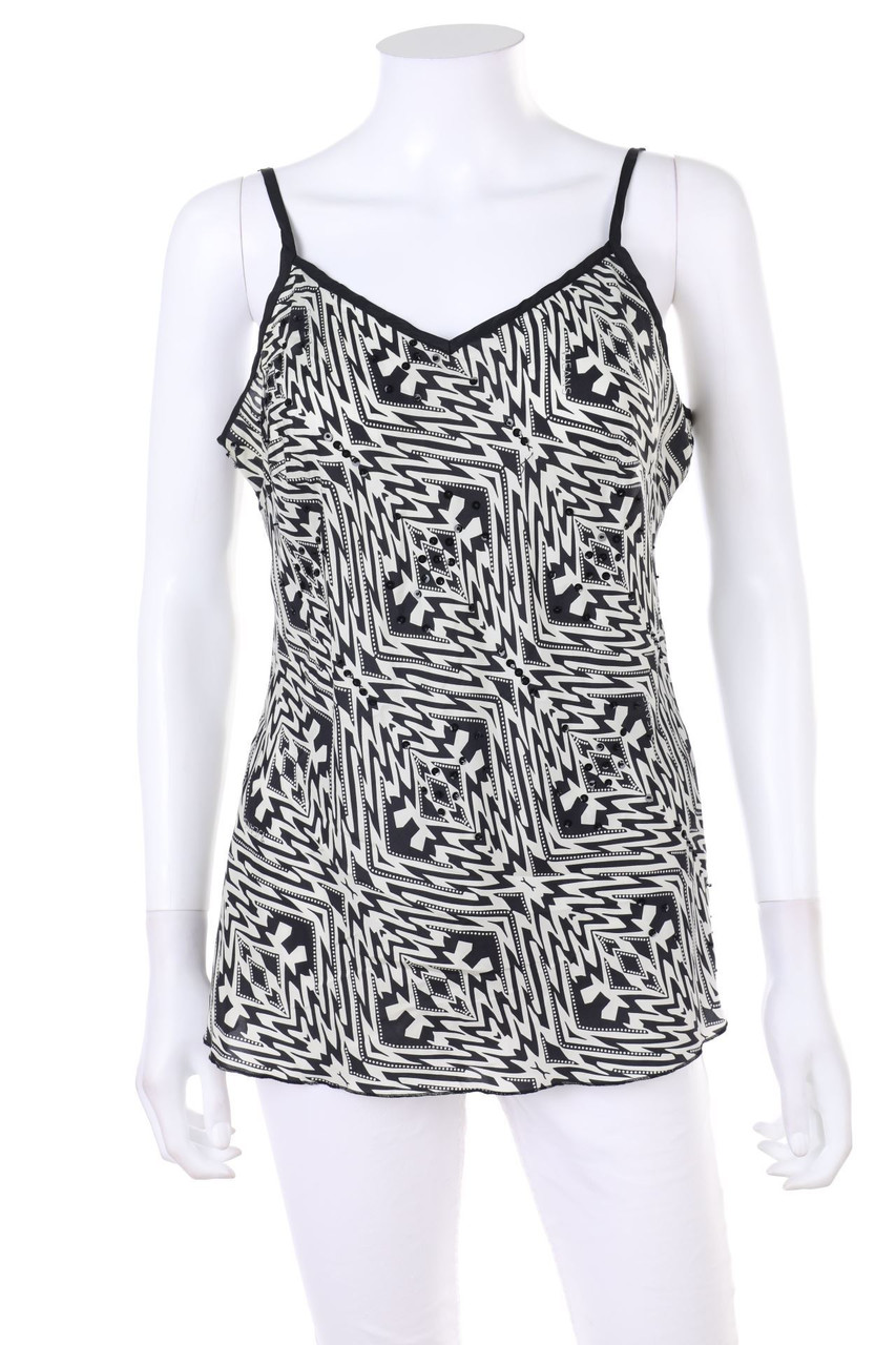 TRUSSARDI JEANS - Seiden-Bluse mit Perlen - M