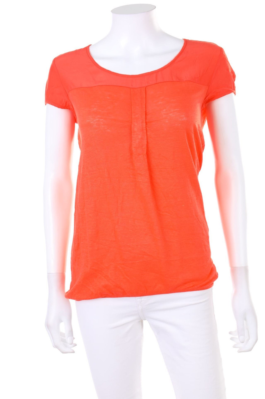 comma - Kurzarm-Shirt aus Leinen - D 36