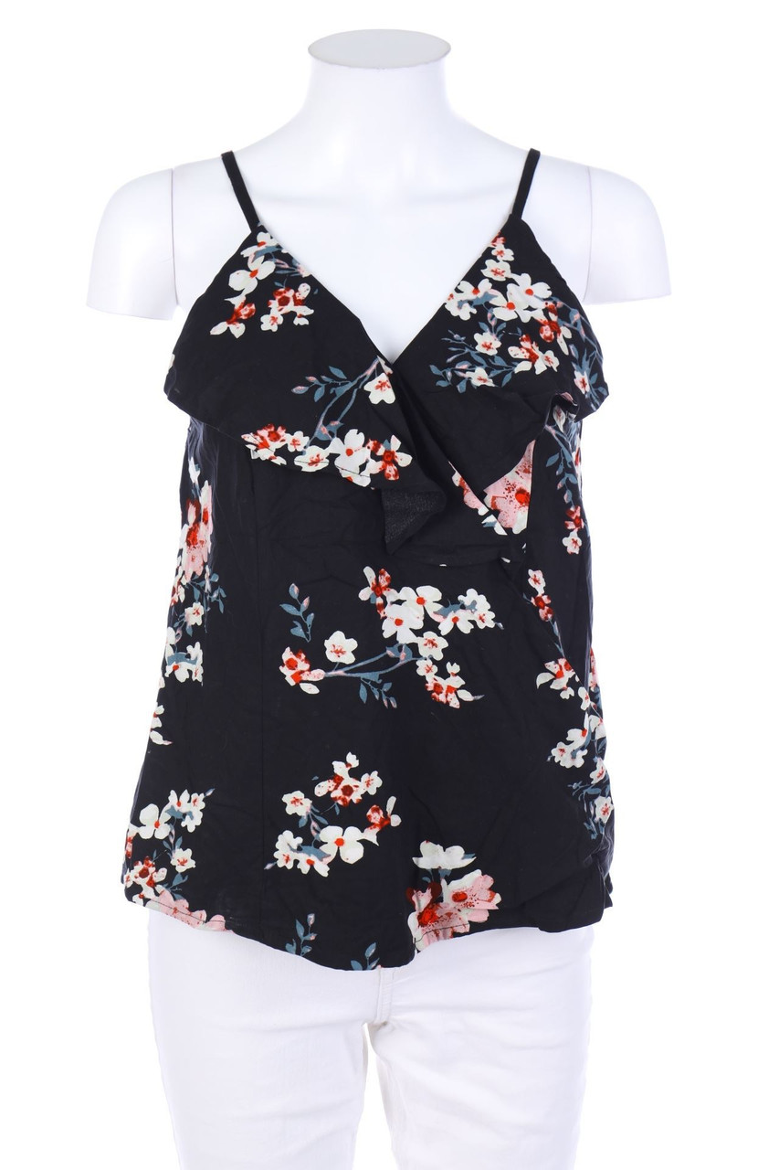 RAINBOW - Blouse Top with Wrap-Effect with Volants - D 38