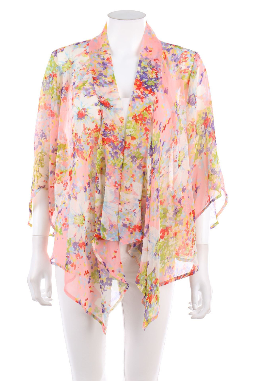TALLY WEiJL - Chiffon-Jacke mit floralem Muster - D 40
