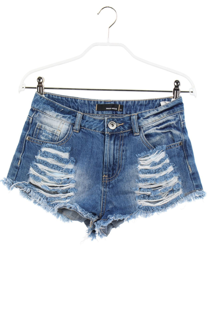 TALLY WEiJL - destroyed jeans shorts - D 34