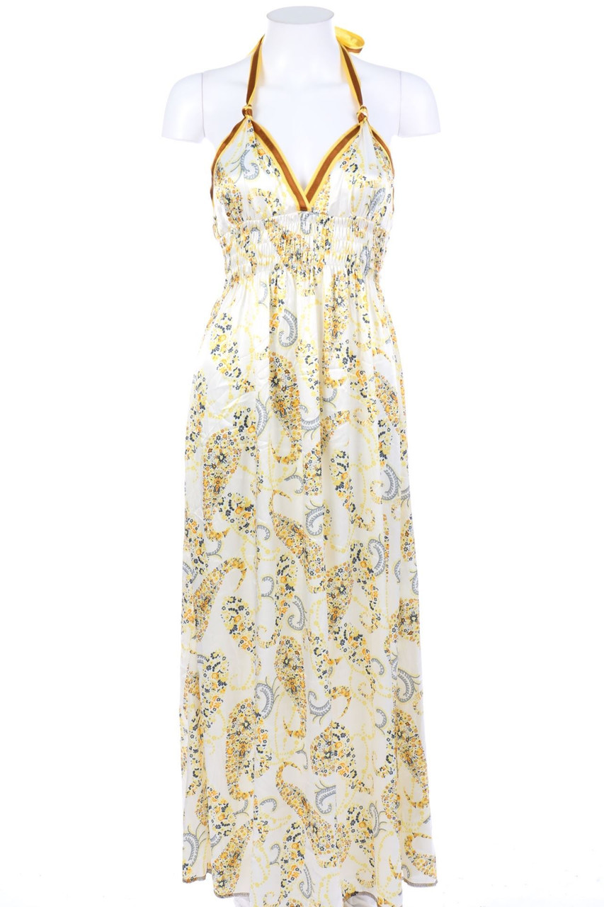 SECONDHAND - Dress, Satin with floral print - XS