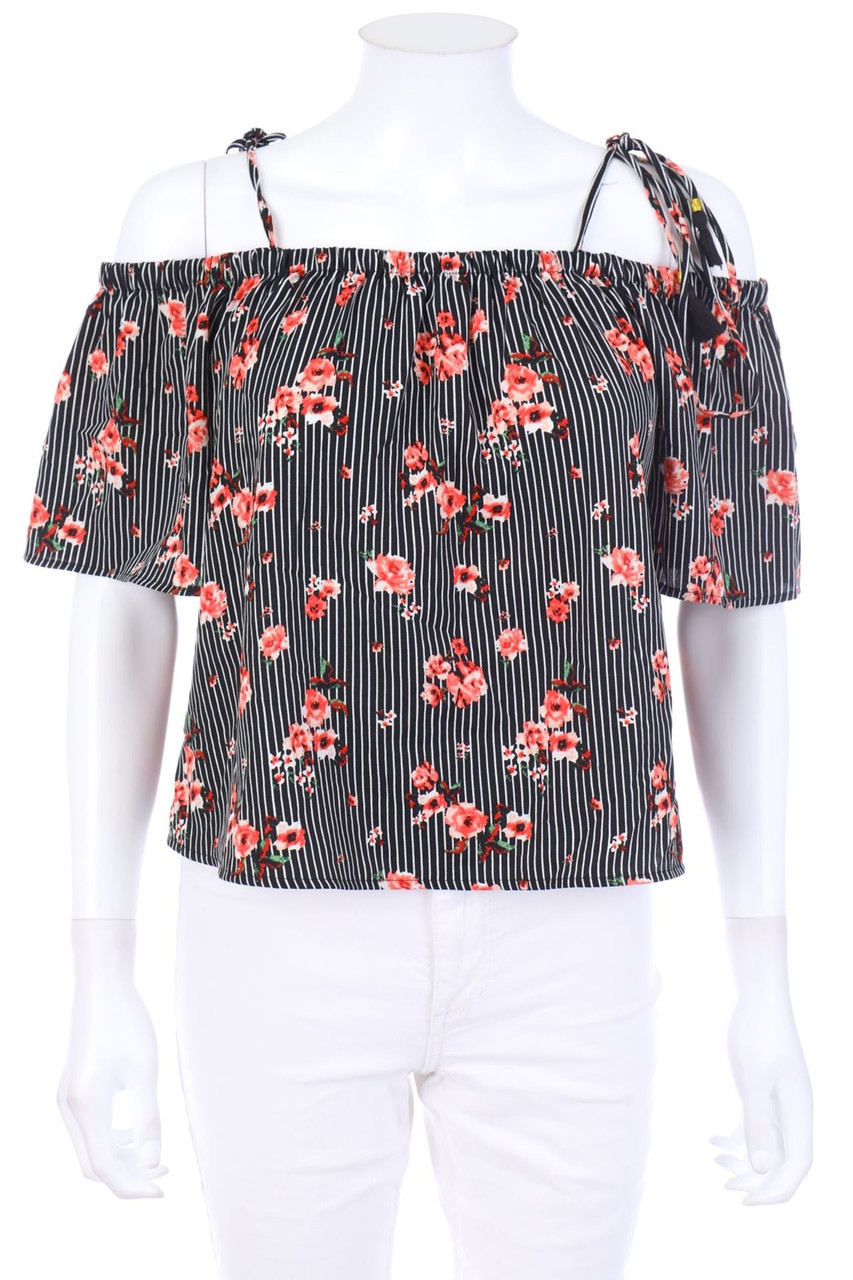 TALLY WEiJL - Off-the-shoulder blouse with floral print - XL