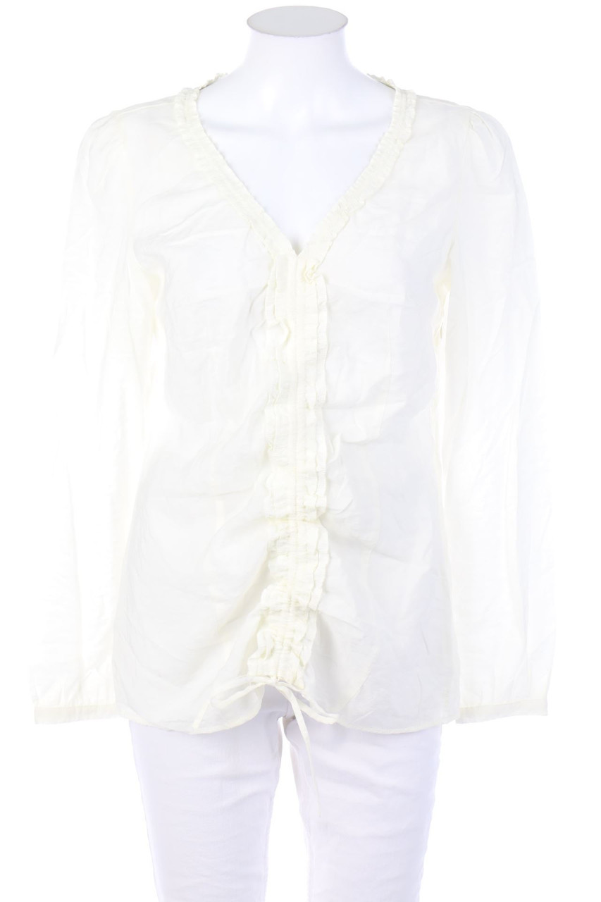 ESPRIT - Rüschen-Bluse mit Tunnelzug - D 38