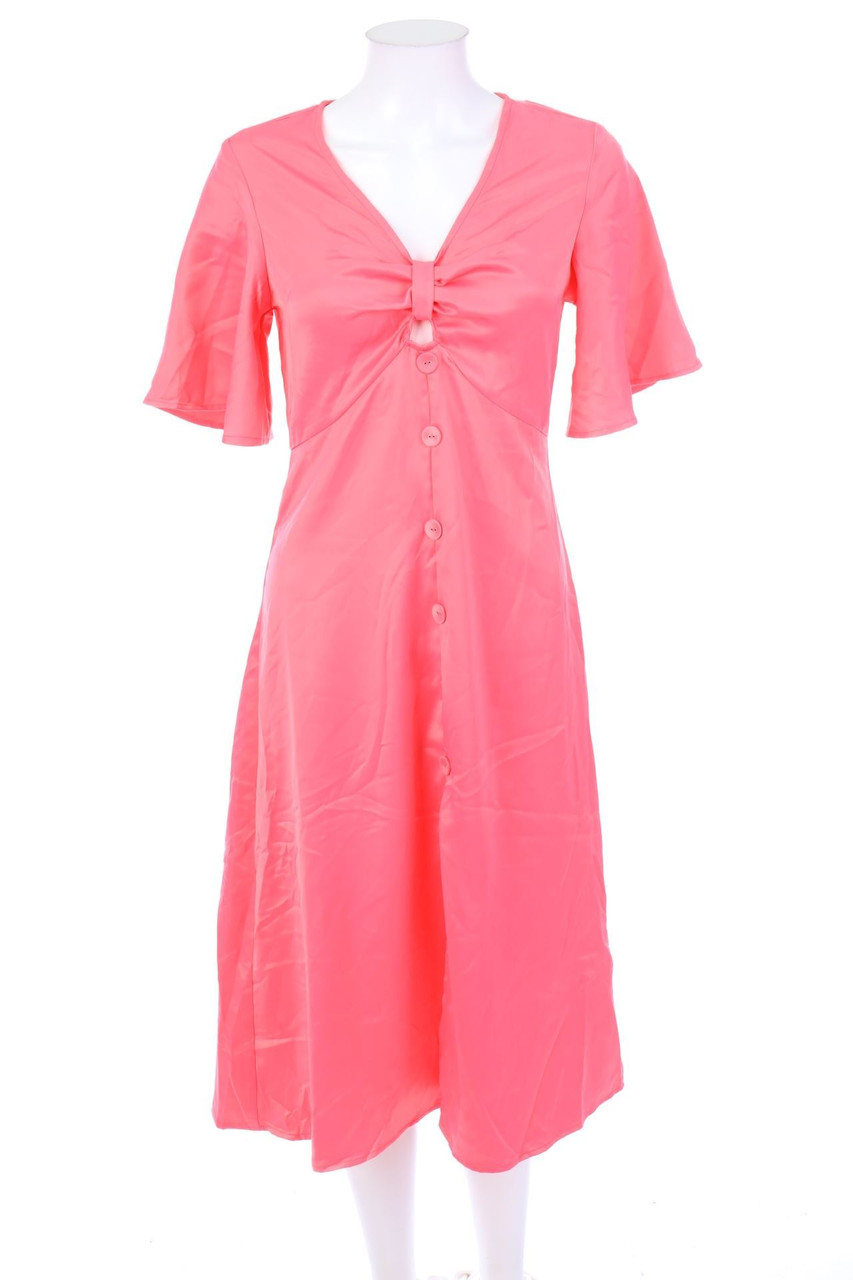 SECONDHAND - Satin Maxi Dress with Ruffles - S