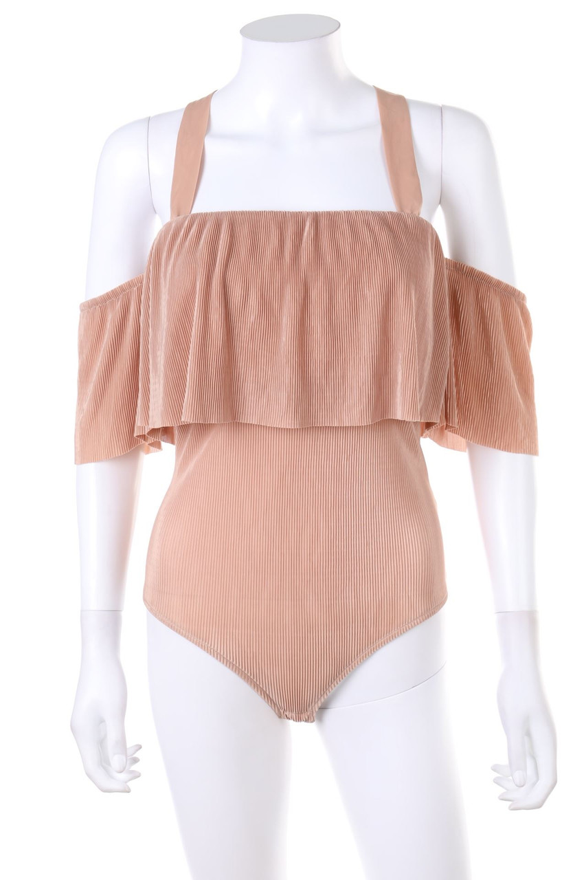 No Label - Plissé-Sleveless Body - M