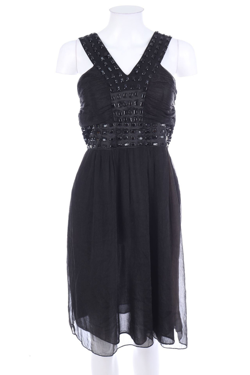 Ohne Label - Party-Kleid mit Schmuckstein-Applikation - S