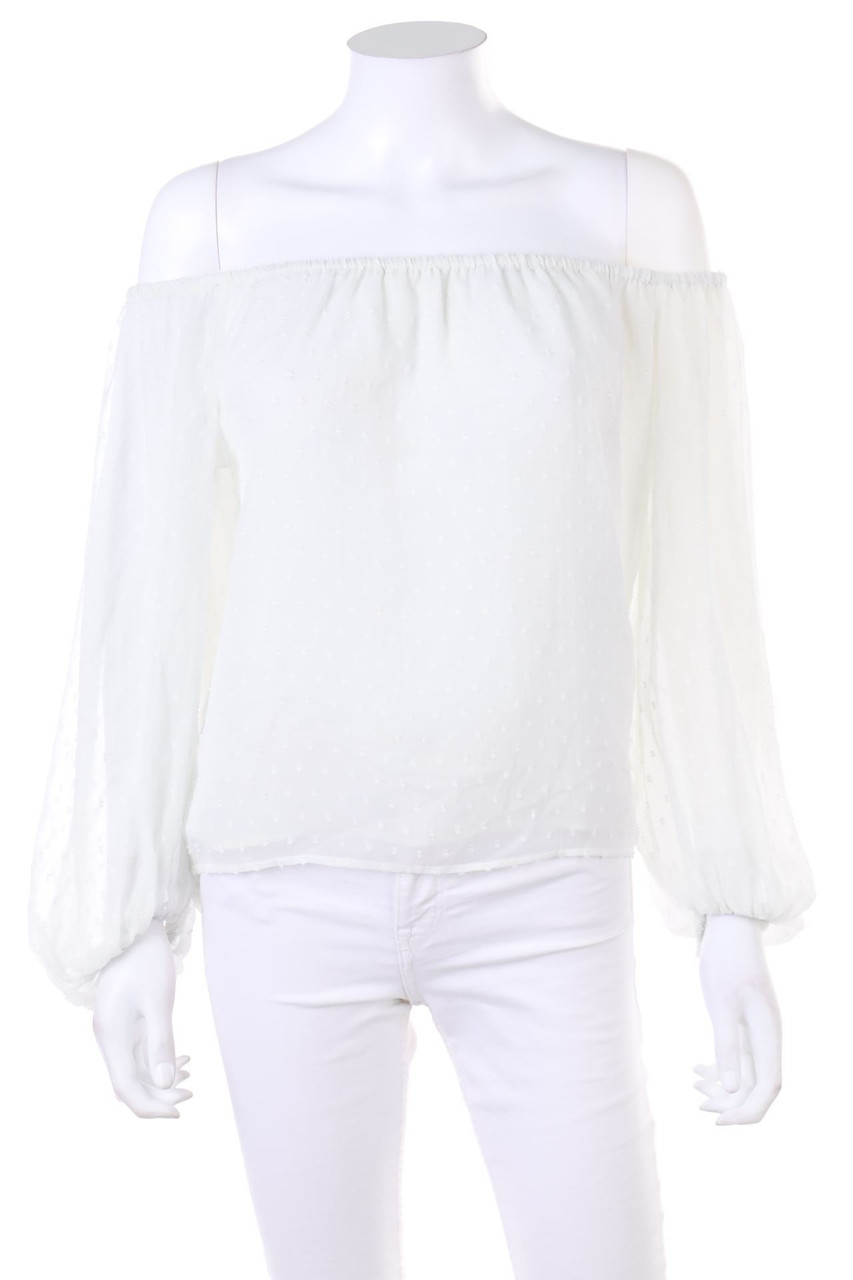 CALLIOPE - Carmen-Bluse mit Muster - S