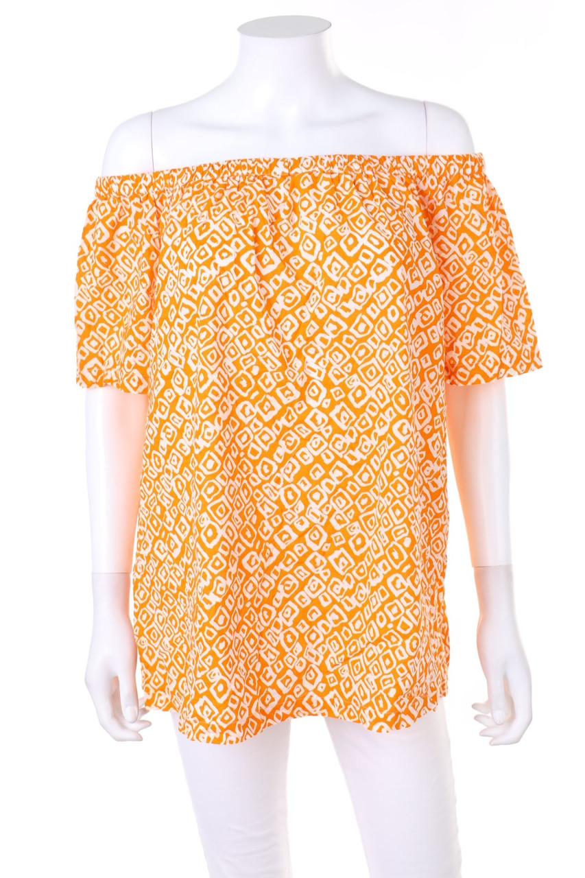 No Label - Carmen-Shortsleeve-Shirt with Pattern - XXL