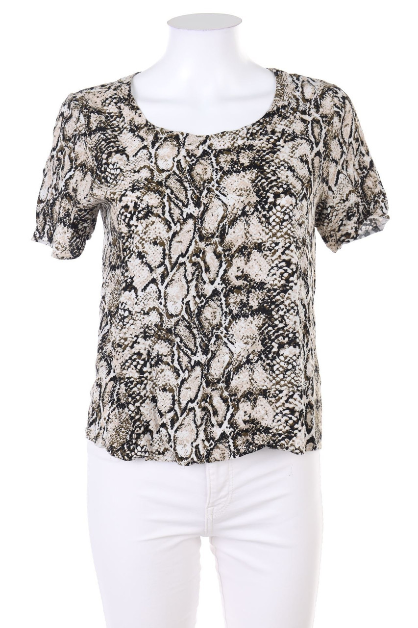 ONLY ONE - Shortsleeve-Shirt with Animal Print - D 38