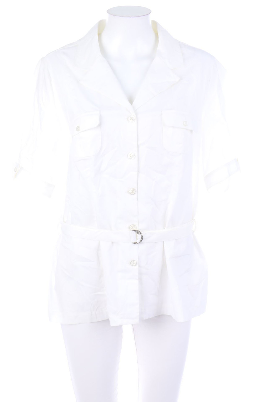SECONDHAND - Shortsleeve Blouse with Belt - D 42