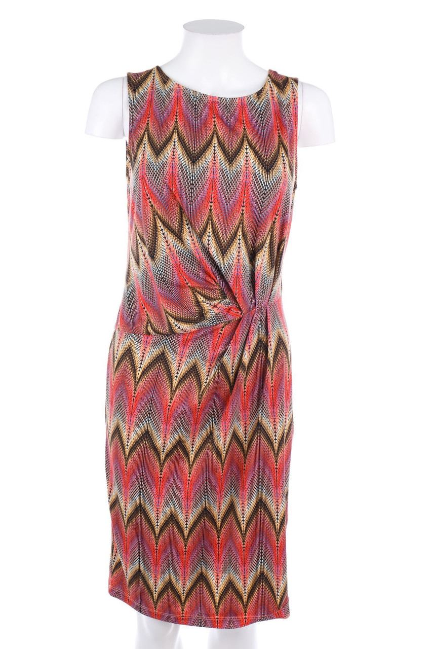 ANNA FIELD - Print-Dress with Draping - D 38