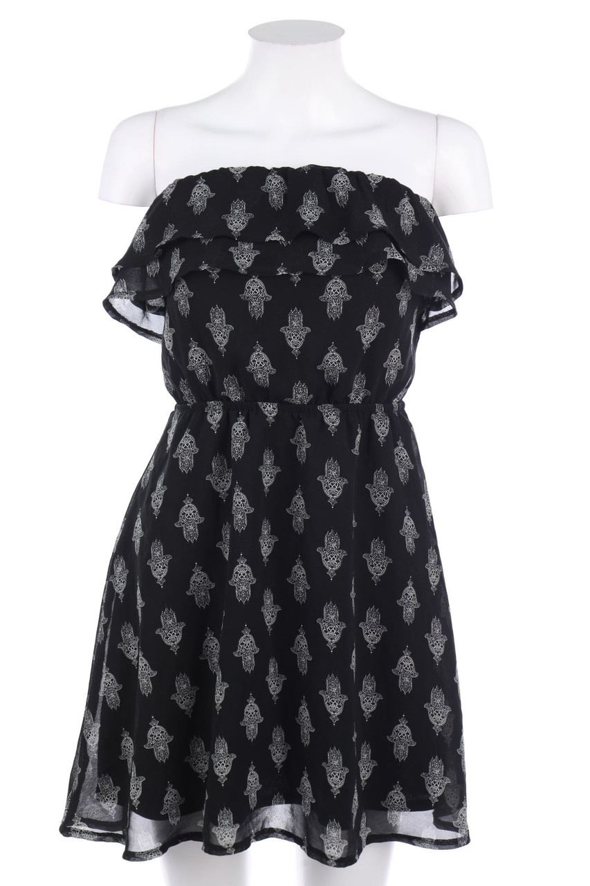 TALLY WEiJL - Bandeau-Print-dress with Deep Back Cutout - XS