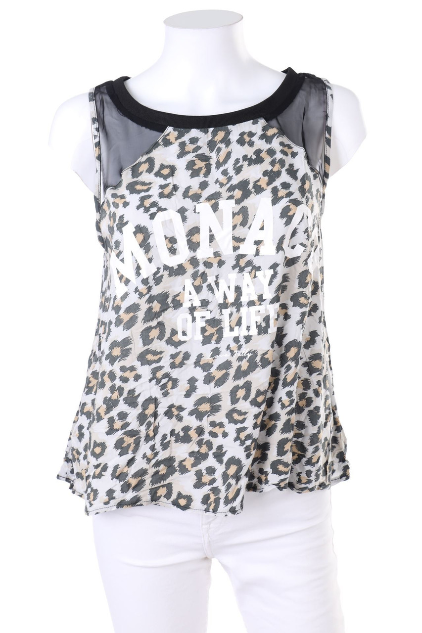 TALLY WEiJL - Blouse Top with Statement Print - D 38