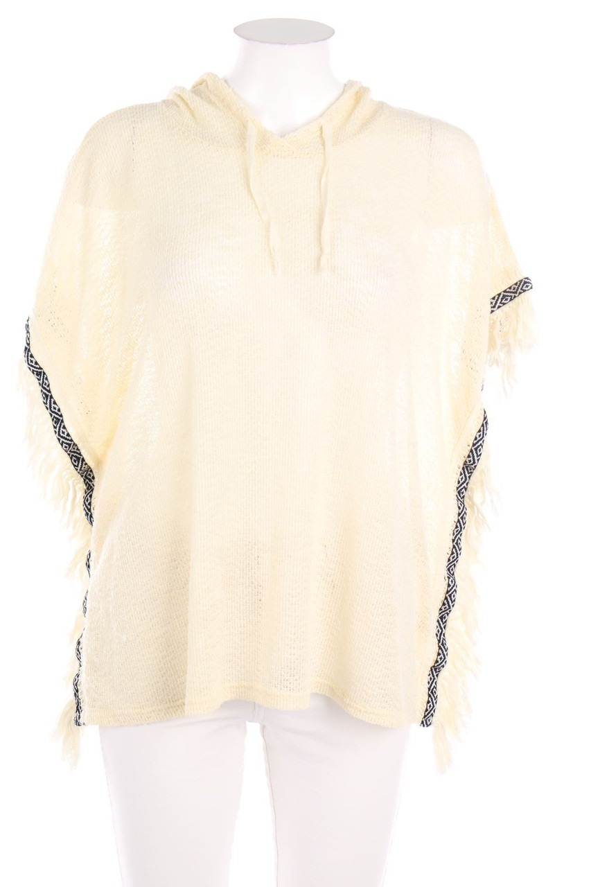 LILY WHITE - Knit-Poncho with Hood - XS