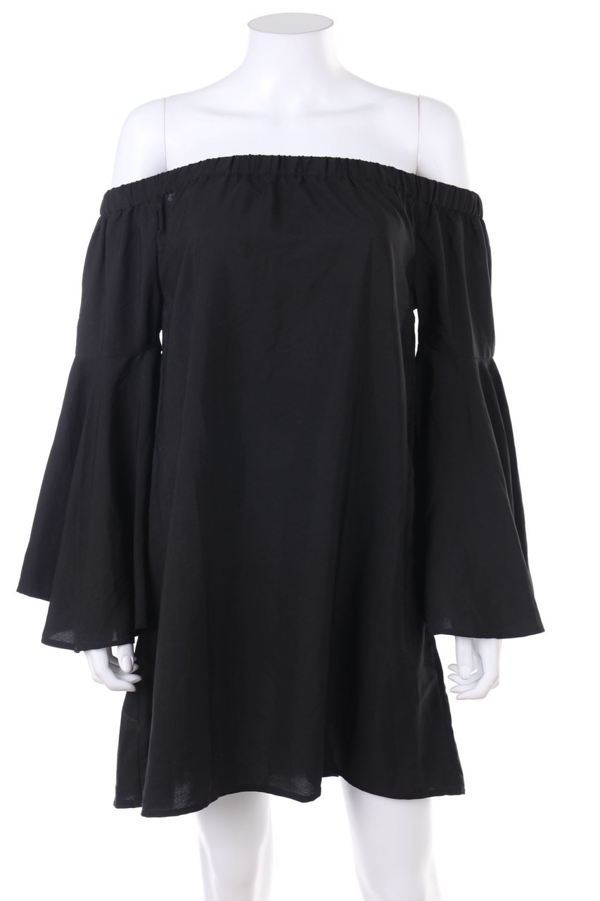 Boohoo - Carmen-Minikleid mit Trompetenärmeln - D 34