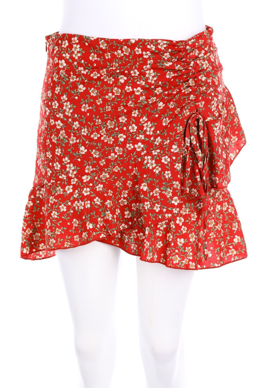 SHEIN - Skirt with Wrap-Effect with floral print - M