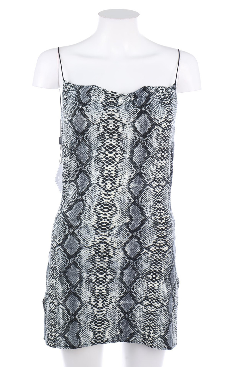 ZAFUL - Strap-Mini Dress with Animal Print - S