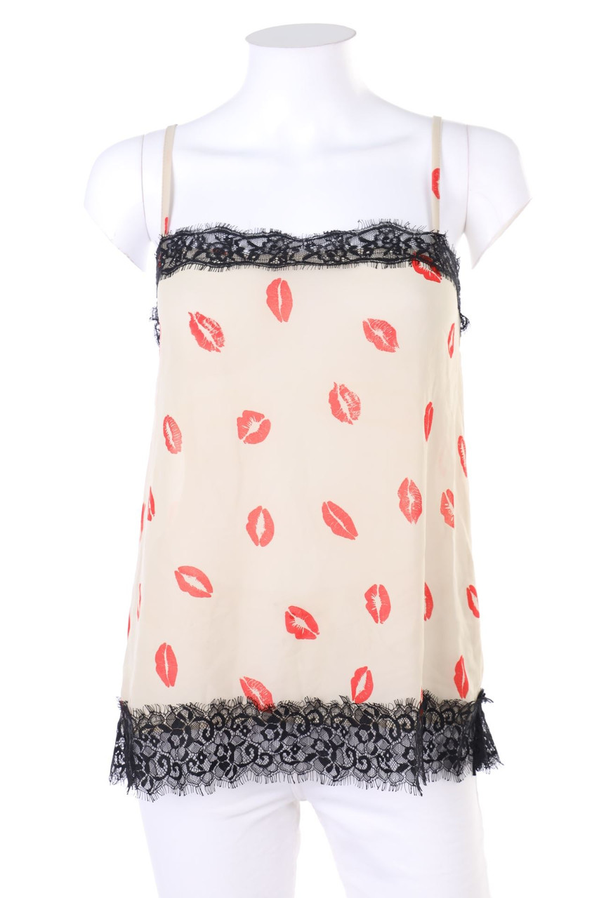 Ohne Label - Top in A-Linie mit Spitze - D 40