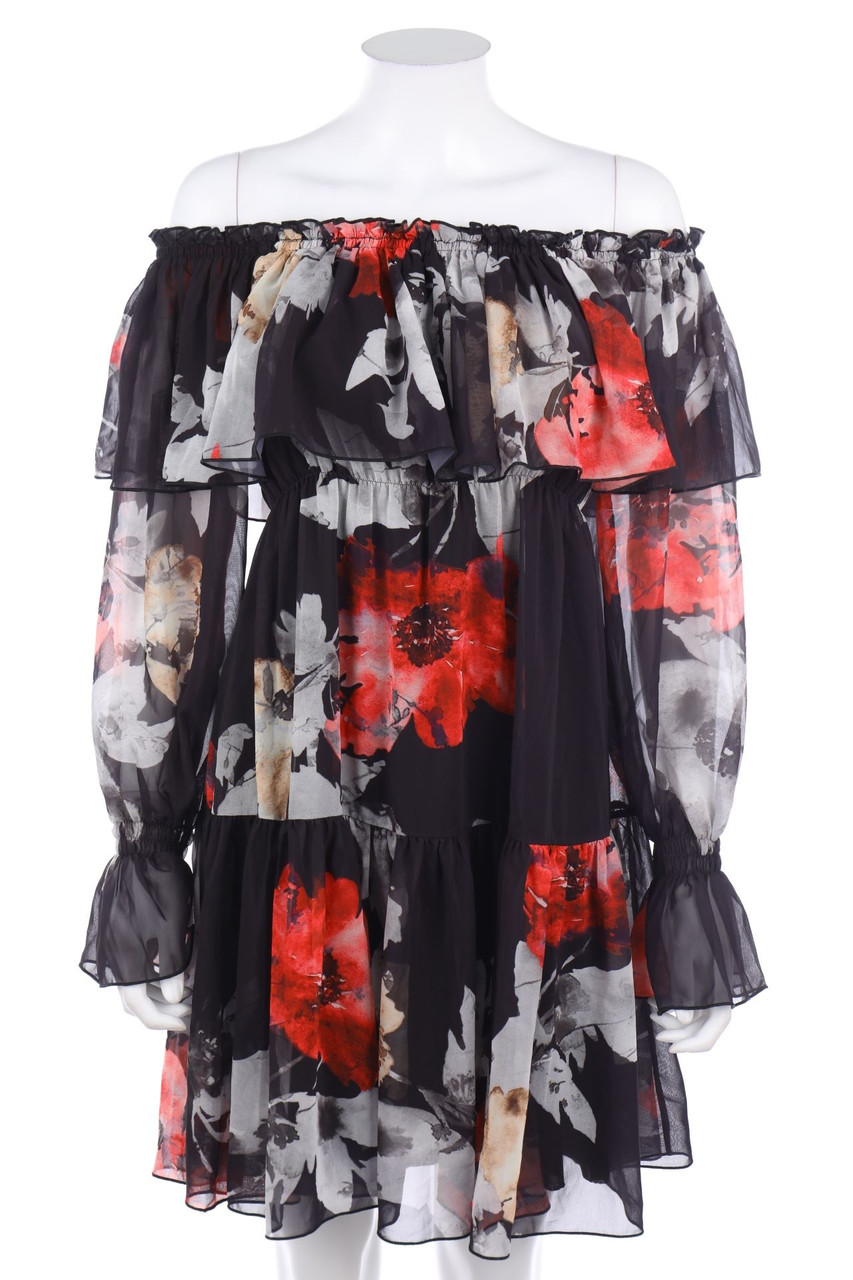 No Label - Carmen-Dress with Volants - S