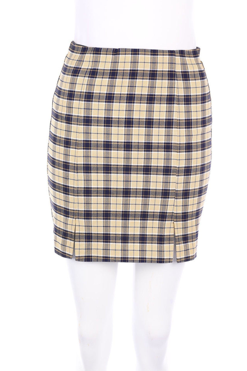 Stradivarius - Skirt, Preppy Style, Checked - XS