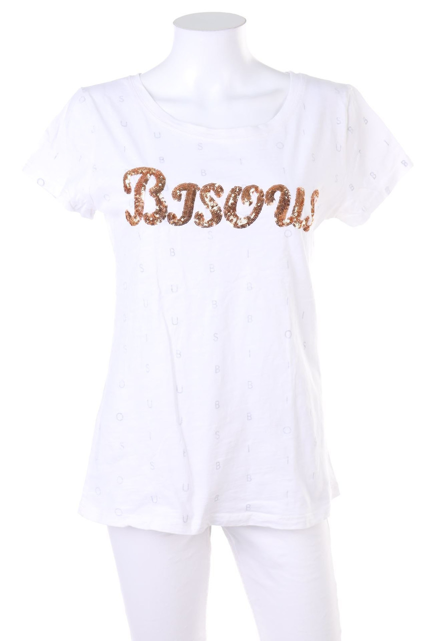 zebra - Shortsleeve-Shirt with Sequins - S