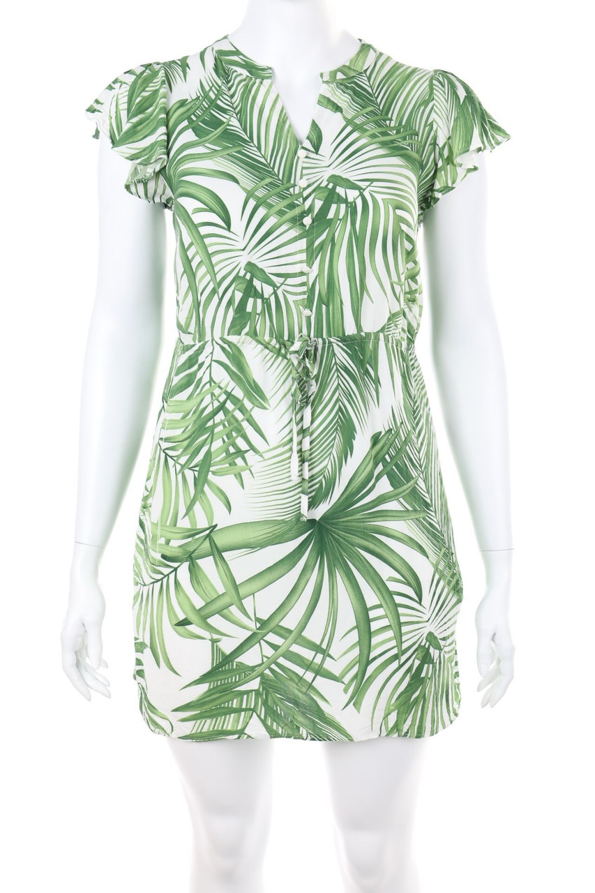 RESERVED - Dress with Tropical Print - D 42