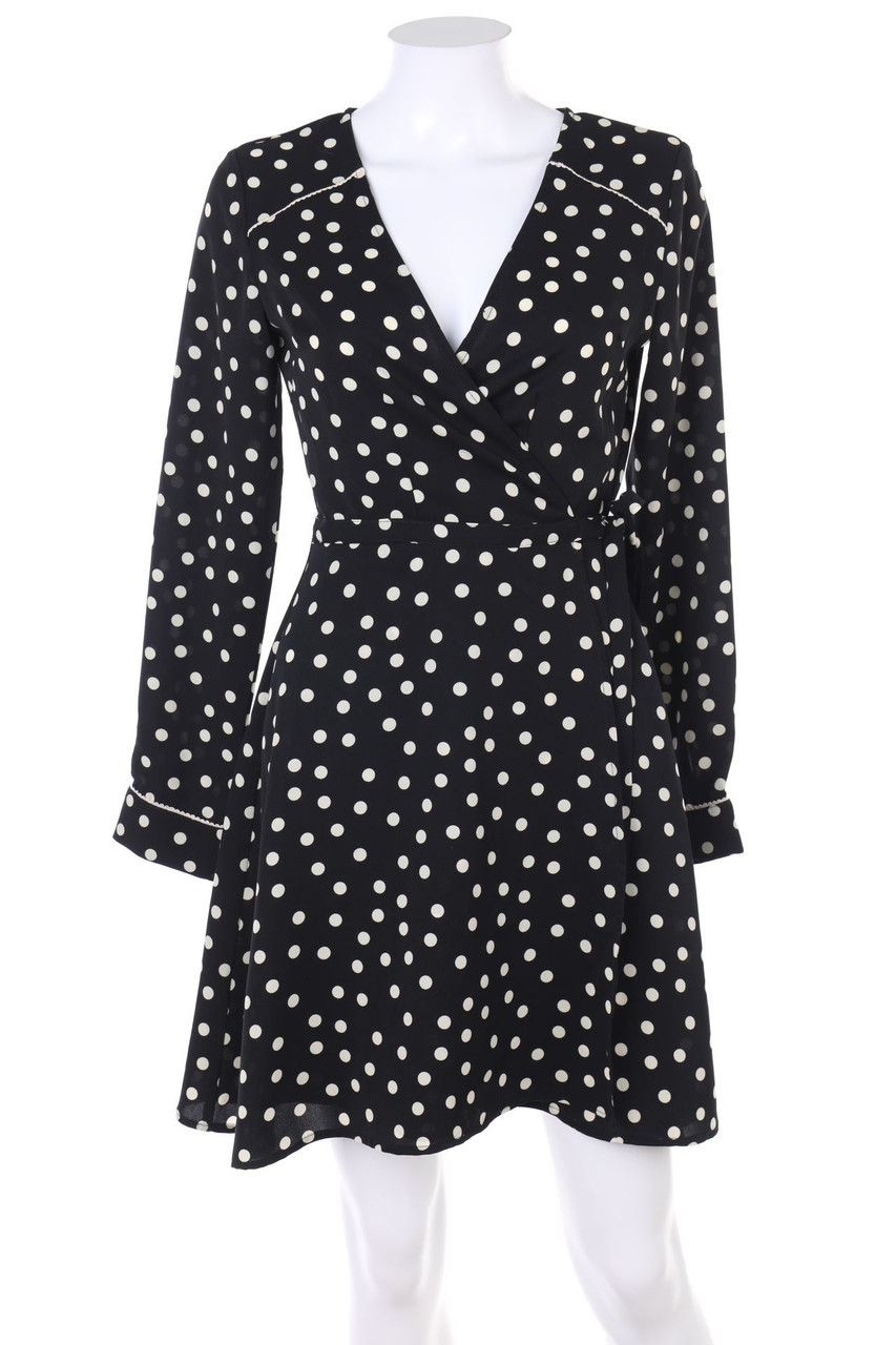 Grace & Mila PARIS - Polka Dot-Wrap-Mini Dress - S