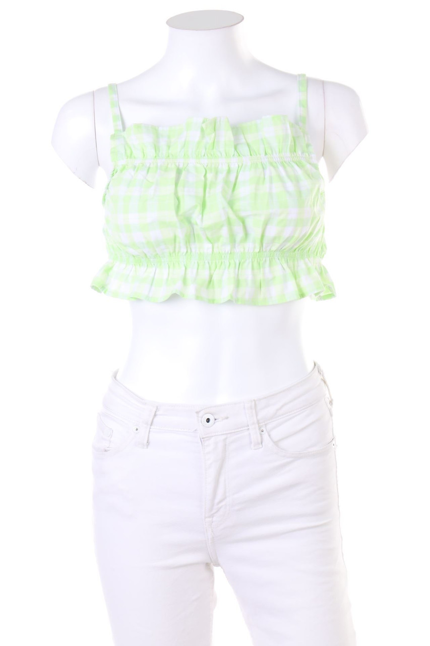 H&M DIVIDED - Träger-Crop-Top aus Baumwolle mit Volants - D 38
