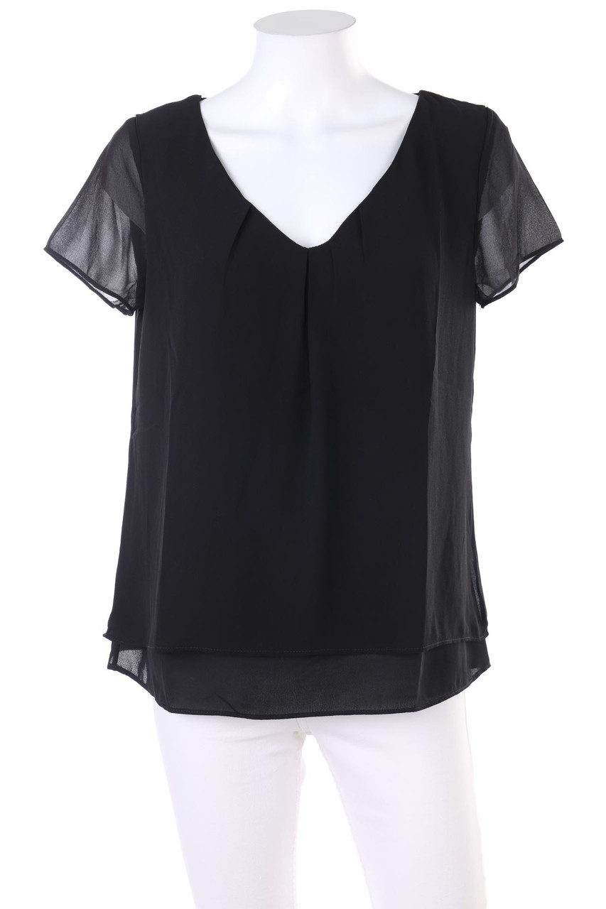Chicorée - Shortsleeve Blouse with Chiffon - S