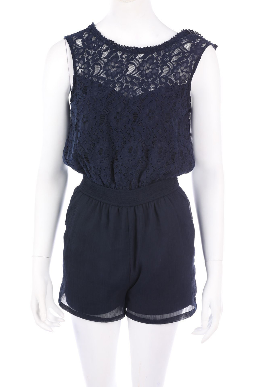 ONLY - Spitzen-Playsuit mit tiefem Rückenausschnitt - D 34