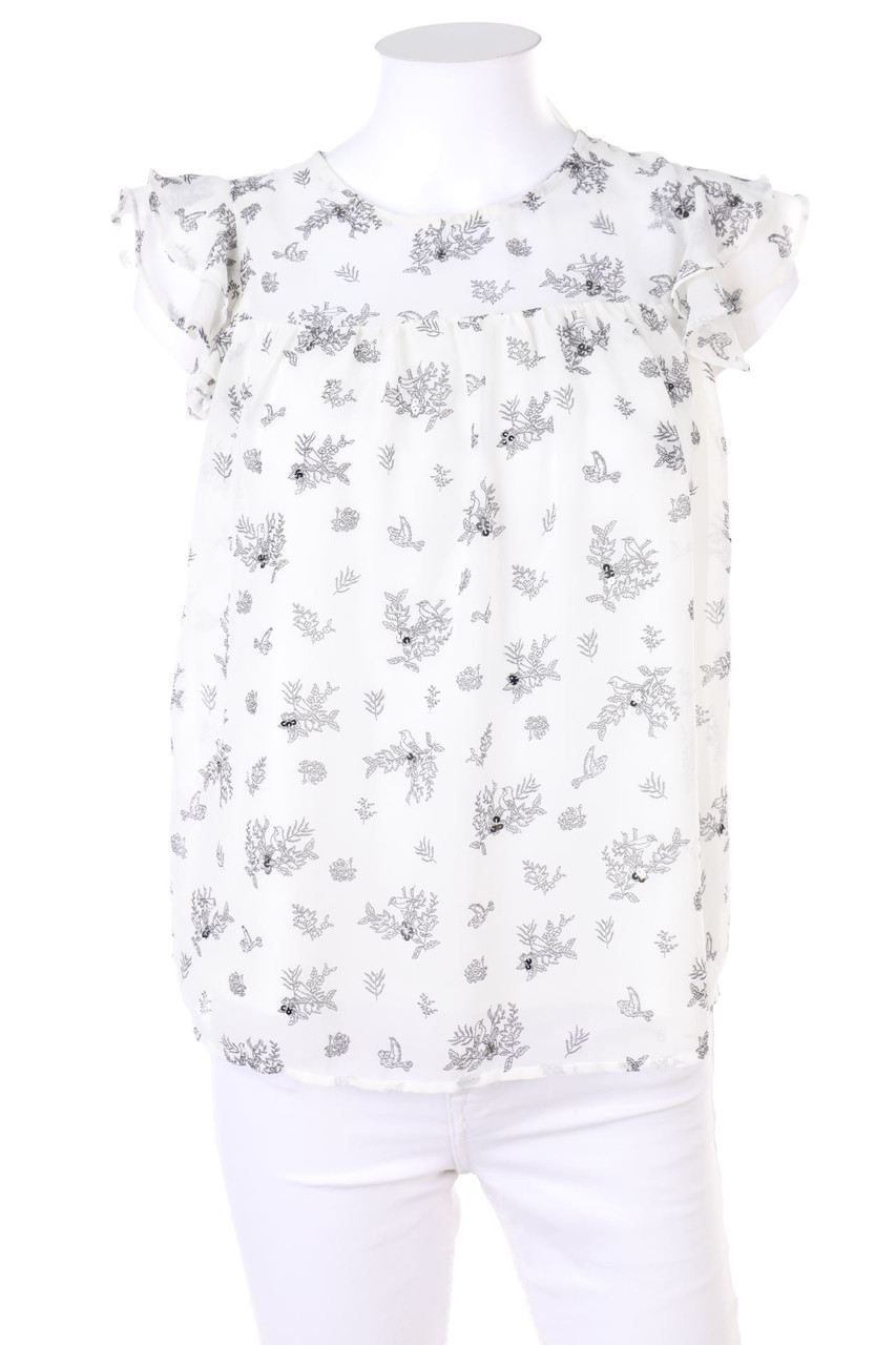 C&A - Kurzarm-Bluse mit floralem Muster - M