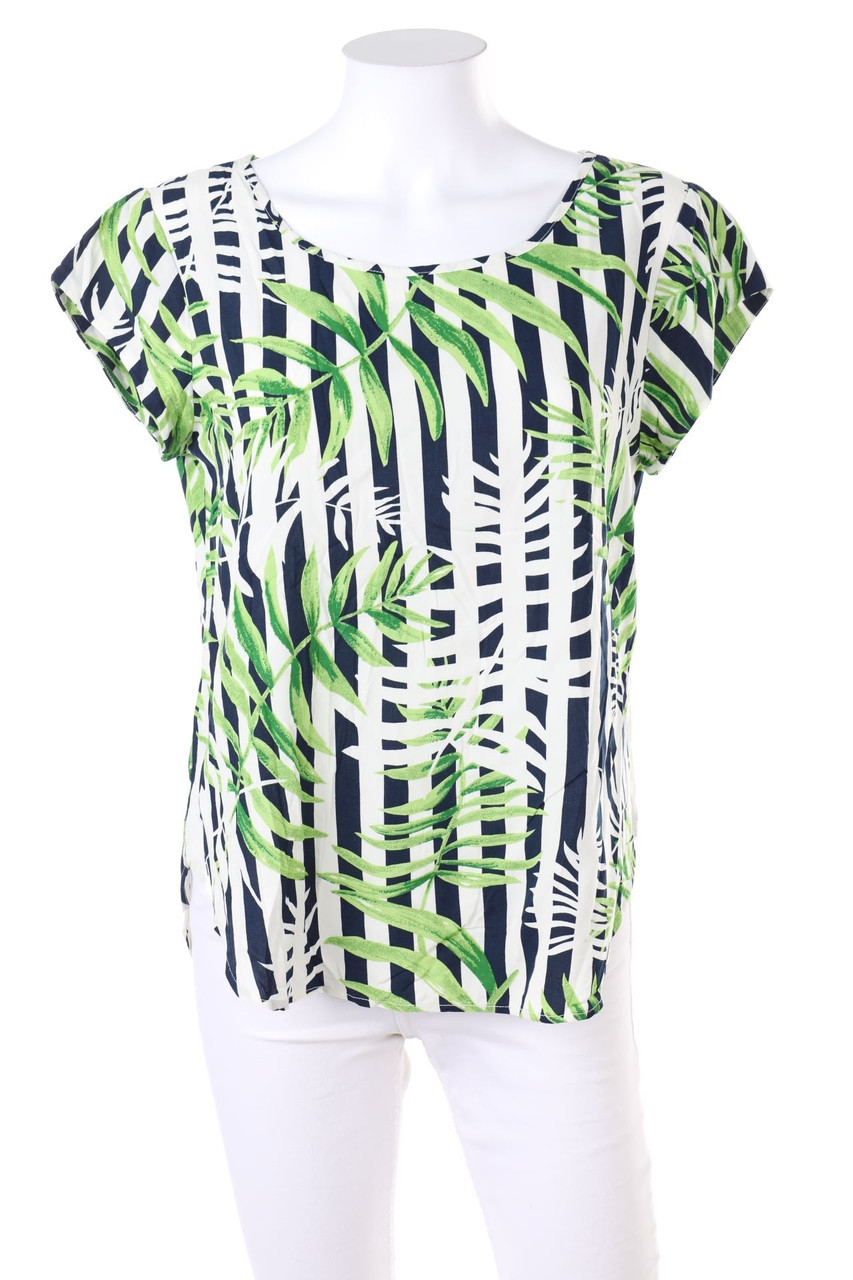 ONLY - Kurzarm-Bluse mit floralem Muster - D 38