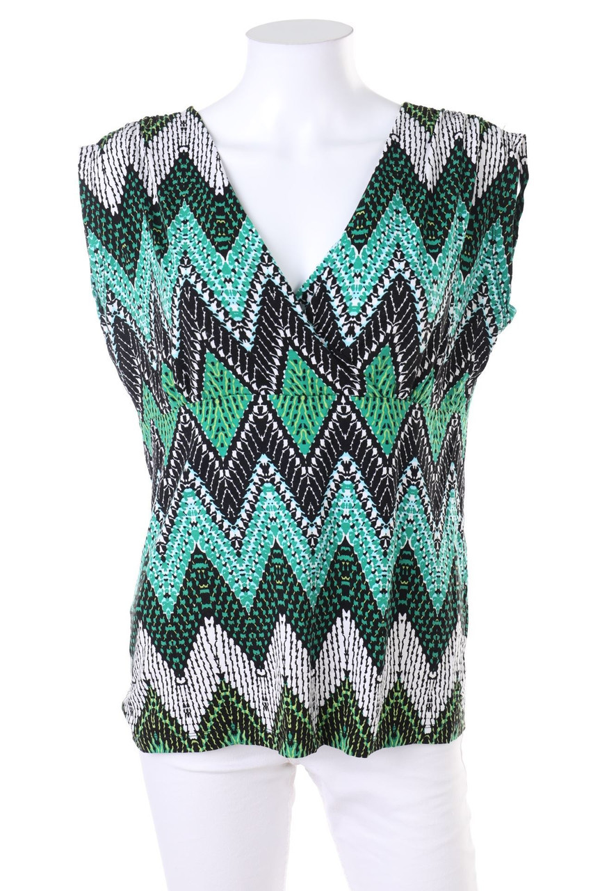 VIA APPIA - Blouse Top with Zig Zag Pattern - D 42