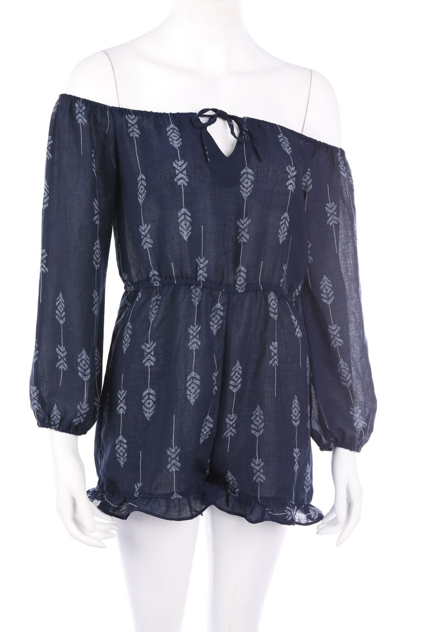 GLAMOROUS - Carmen-Playsuit mit Print - M