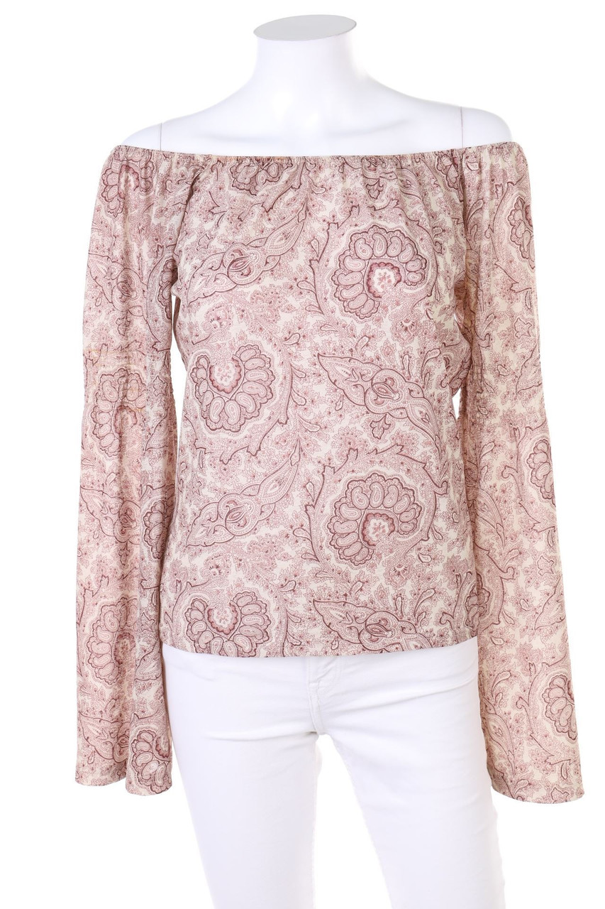 VILA - Carmen-Bluse mit Print - L