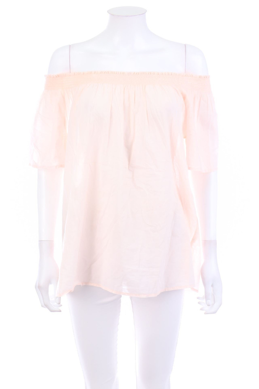 UNITED COLORS OF BENETTON - Shortsleeve Blouse with Ruffles - D 38