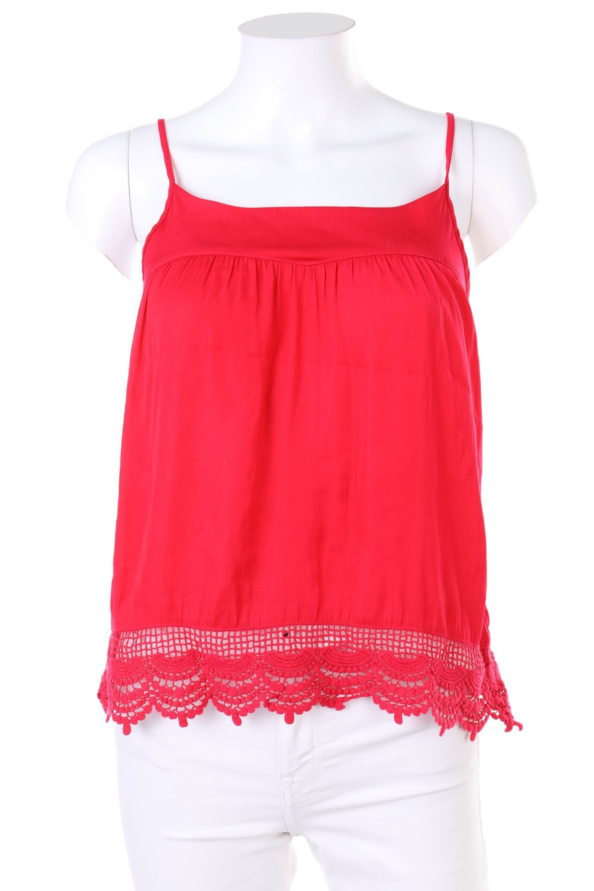 No Label - A-line Top with Crochet Knit Details - D 34