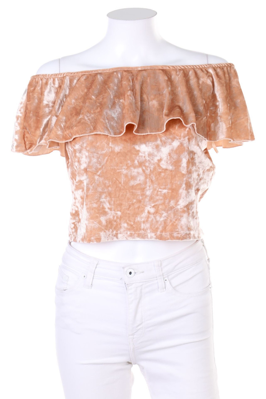 ALAN RED - Carmen-Shirt aus Samt - M