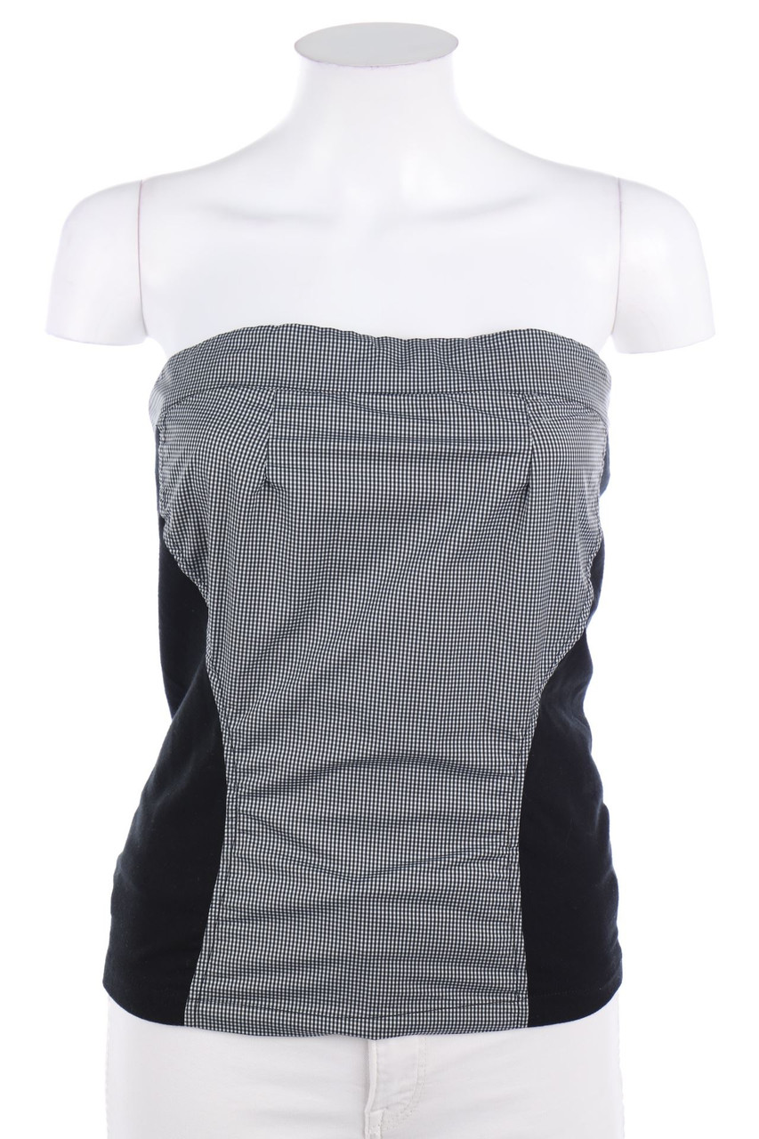 SECONDHAND - Bustier Top, Checked - D 36