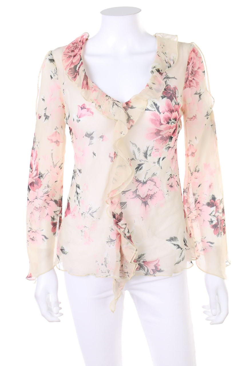sTyLe - Chiffon-Blouse with floral print - S
